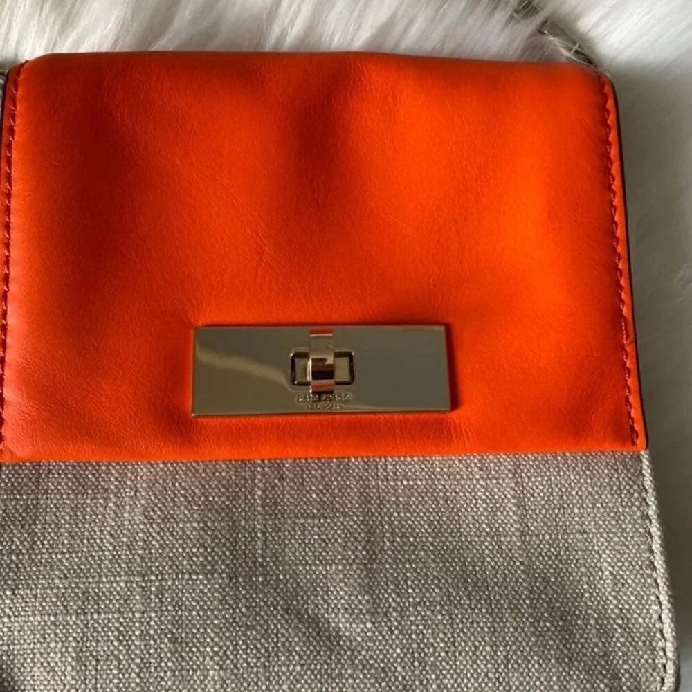 Kate Spade crossbody silver metal strap handbag